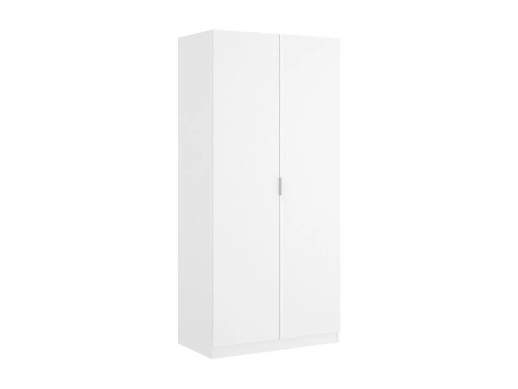 Armario Francomuebleses Perchero para dormitorio Armario con 2 puertas batientes 81x52h184 cm Blanco