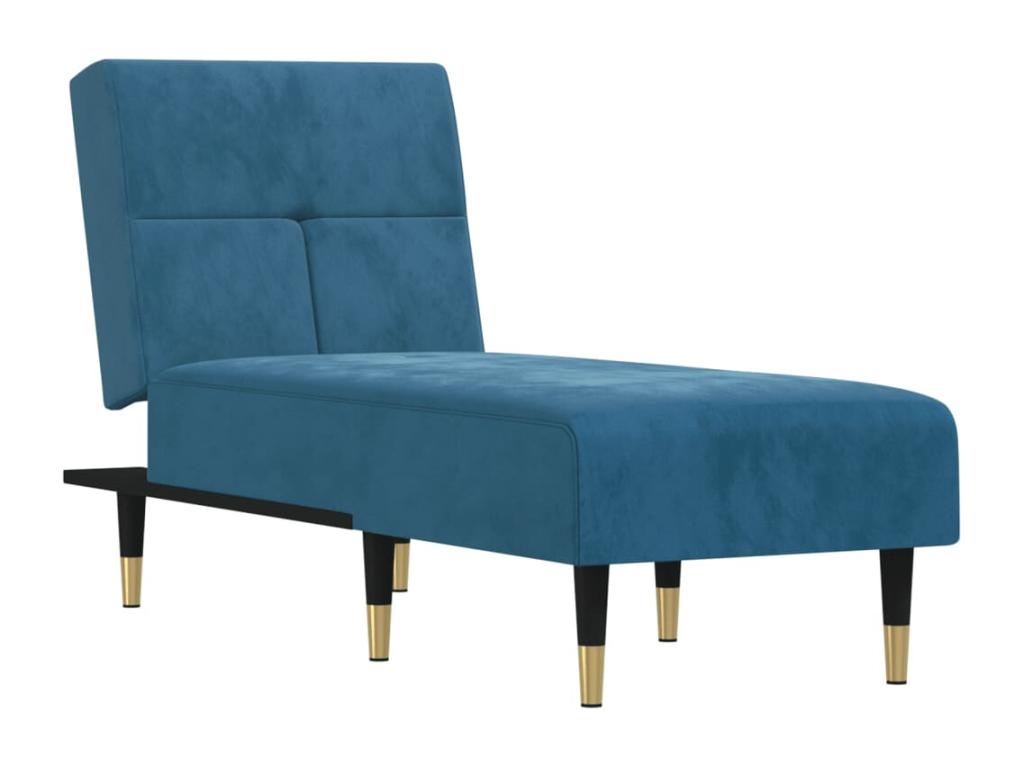 Sillón de terciopelo azul