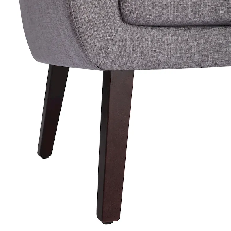 HUIMO Fabric Accent Chair and Ottoman Set - Available in Grey, Beige, Blue, and Dark Teal