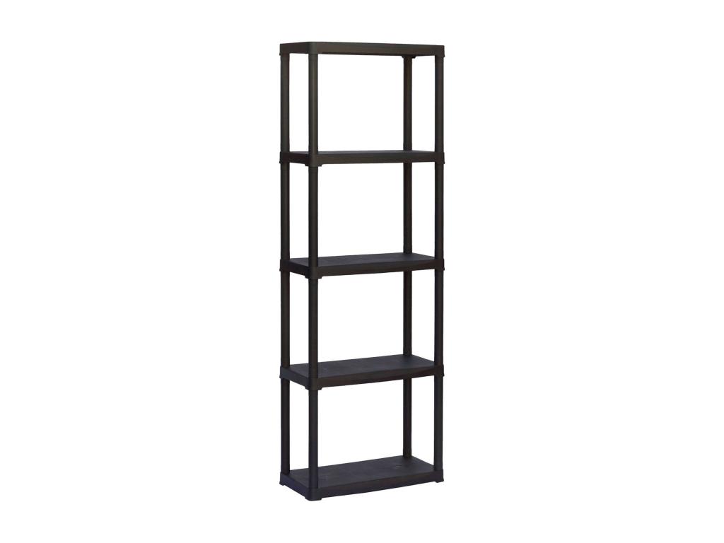 Armario de exterior Dammendol, Estante de exterior, Armario de balcón multiusos, Mueble de exterior, 100% Made in Italy, Antracita, 60x30h176 cm