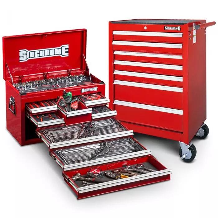 SIDCHROME 262PC MET/AF TOOL KIT - RED SCMT10159R