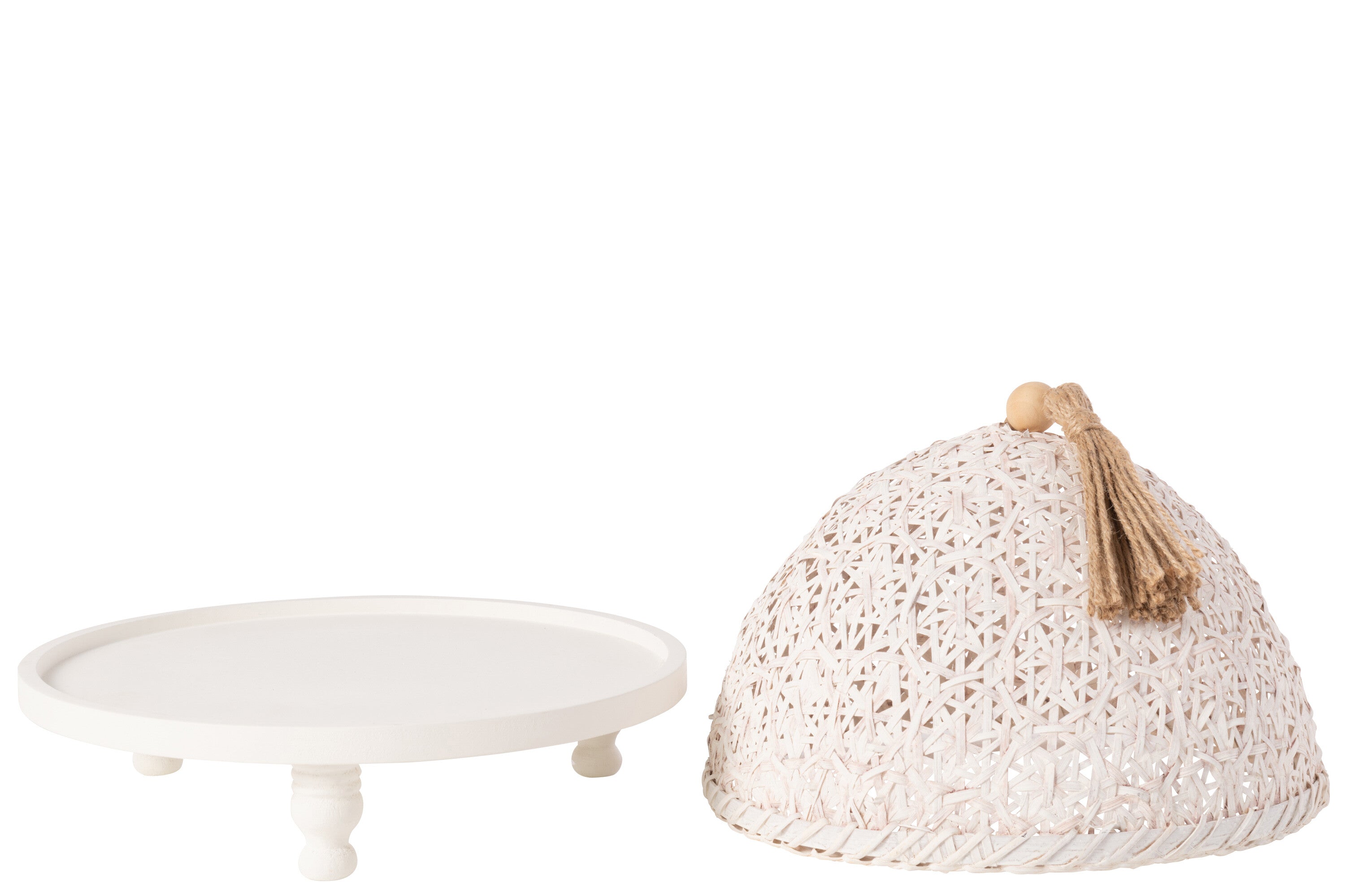 J-Line vliegenkap - sparhout - wit