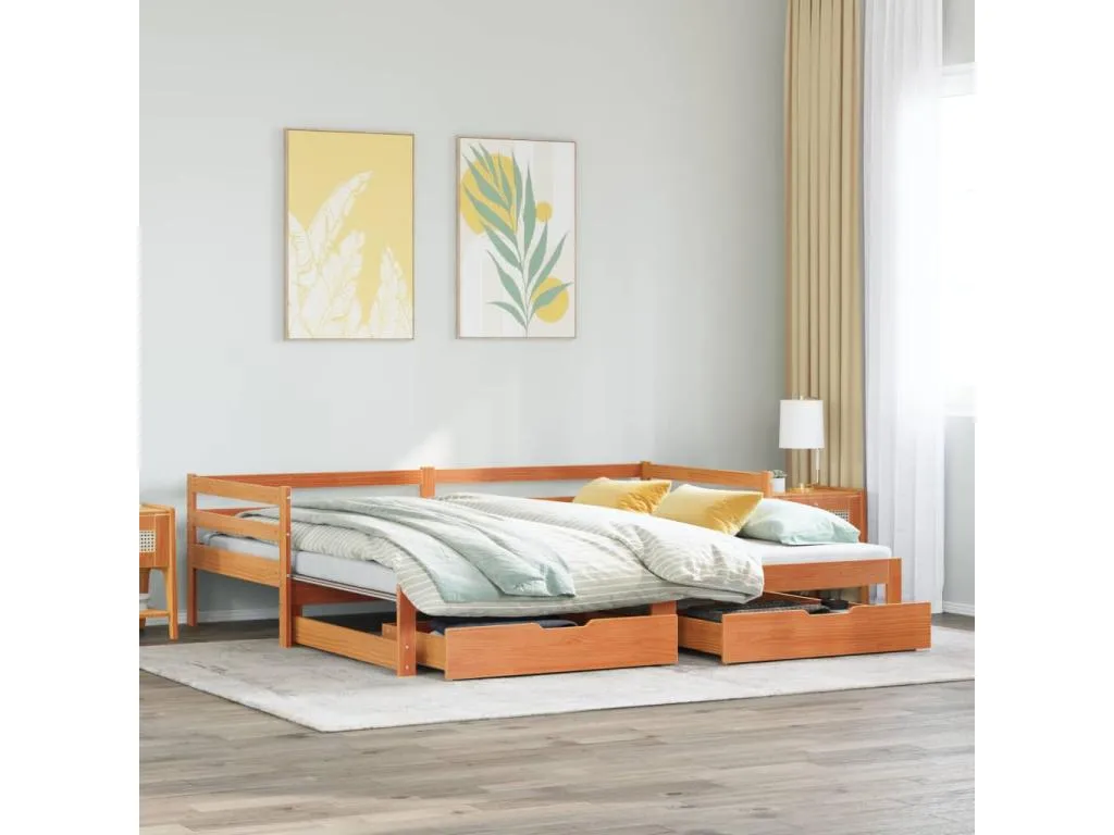 Sofá cama Kavehomedeco con cajones Kavehomedeco maciza de Kavehomedeco 90x190 cm 34498GKUA