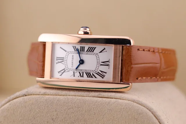 Cartier Tank Américaine Women Quartz Silver Alligator Watch W2607456