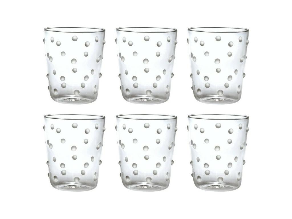 Zafferano Party Vaso de cristal Laocacasas 45 cl, juego de 6 piezas de cristal