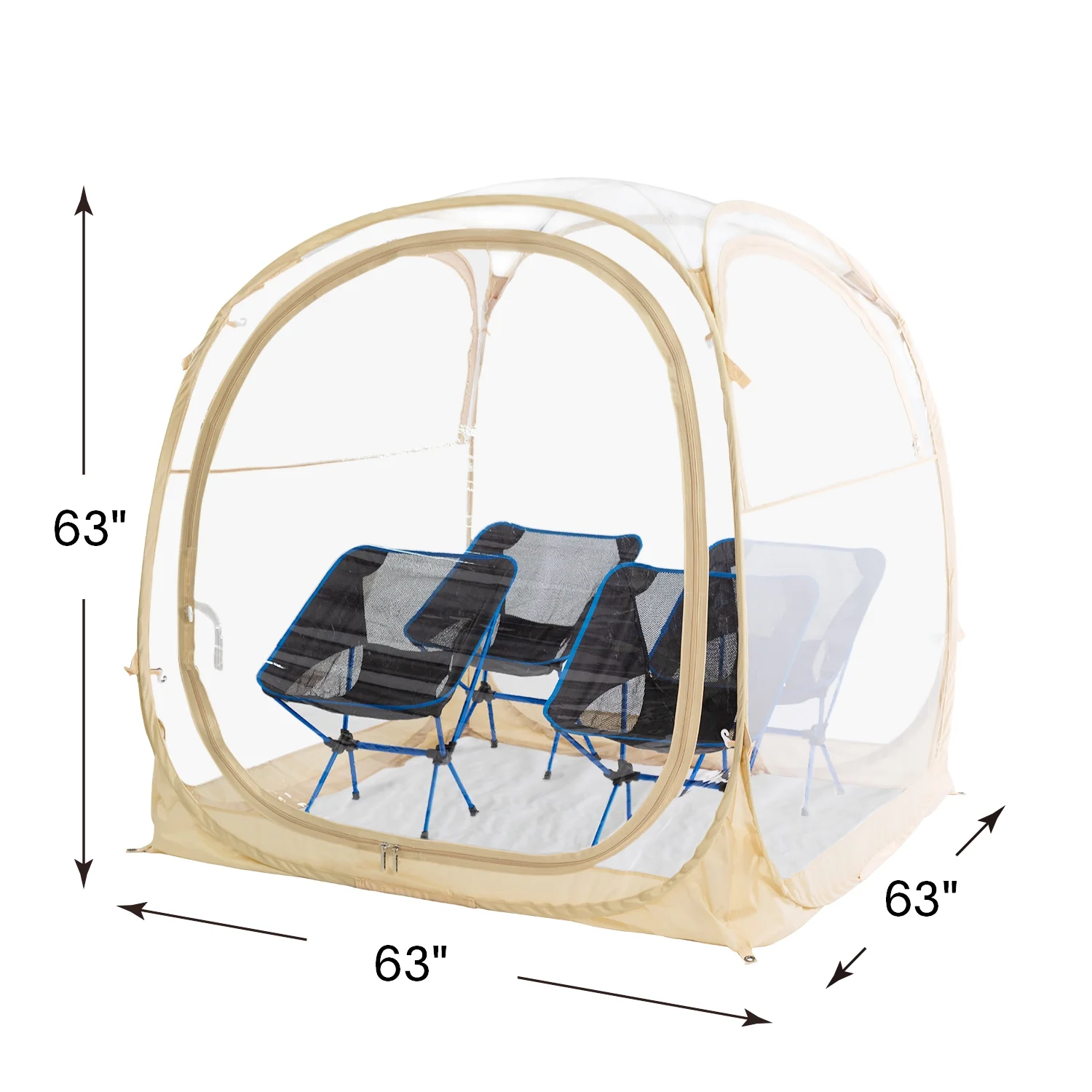 EighteenTek Four-Person Weatherproof Pop-Up Sports Pod Tent Shelter - Image 5