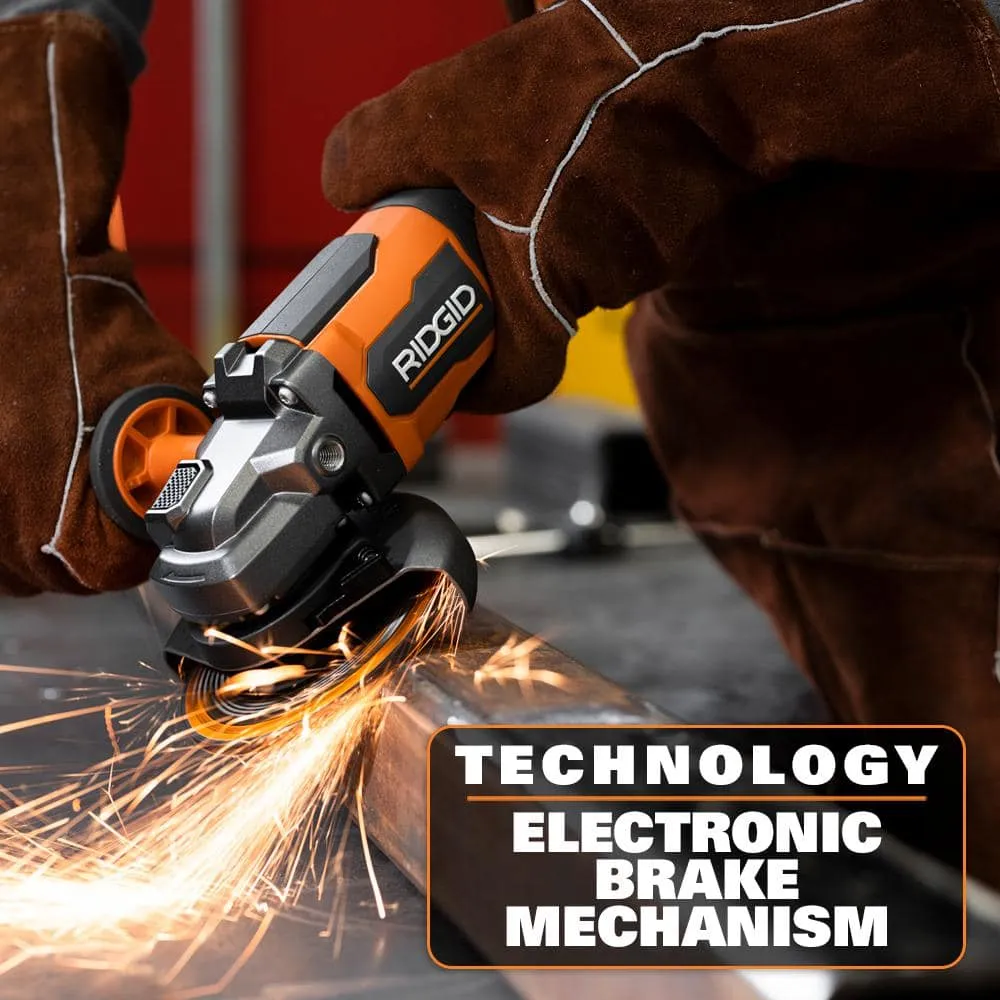 18V Brushless Cordless 4-1/2 in. Paddle Angle Grinder with (2) 4.0 Ah Batteries, Charger, and Bag -AC93044SBN