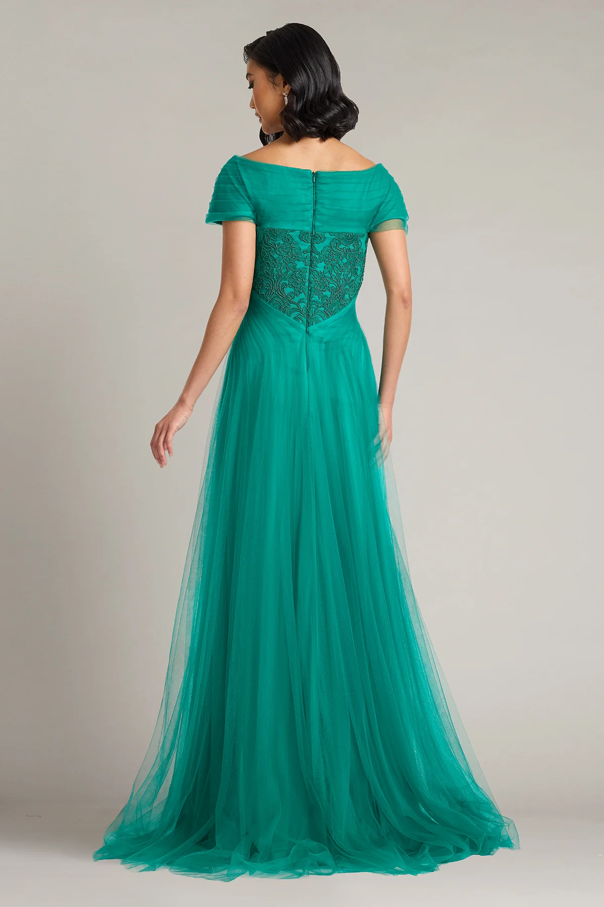 Parello Lotus Embroidered Tulle Gown - Special Events Unlimited