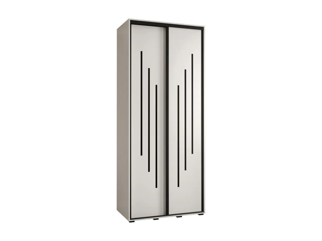 ARMARIO Decoesp 8 DE PUERTAS CORREDERAS 235.2/110/45 2 puertas (Blanco/Blanco/Negro) DSOM36958
