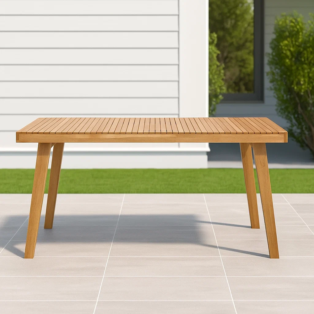 Mesa de comedor de terraza,marrón,madera,adecuado para jardín,175x86x75 cm