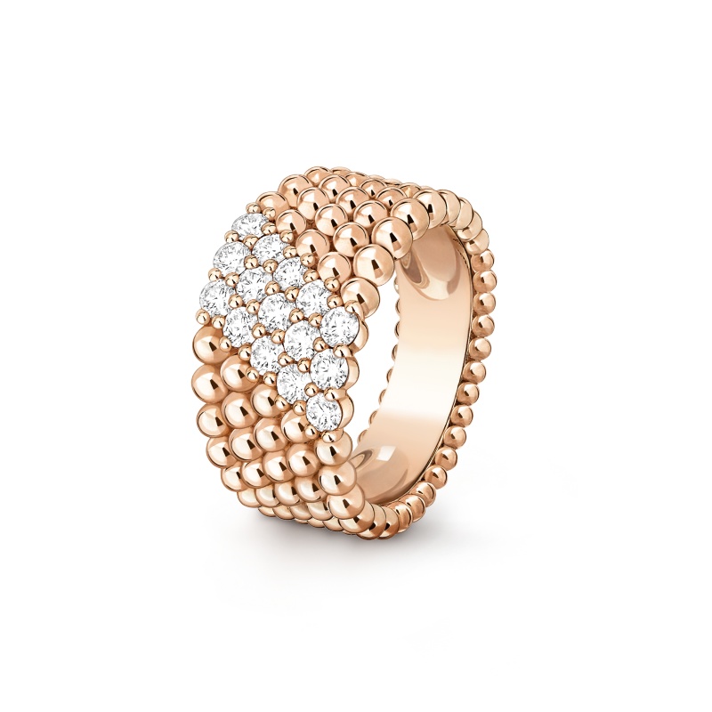 Replicate Perlée diamonds ring, 5 rows(1:1 replica) - Original Replica Club