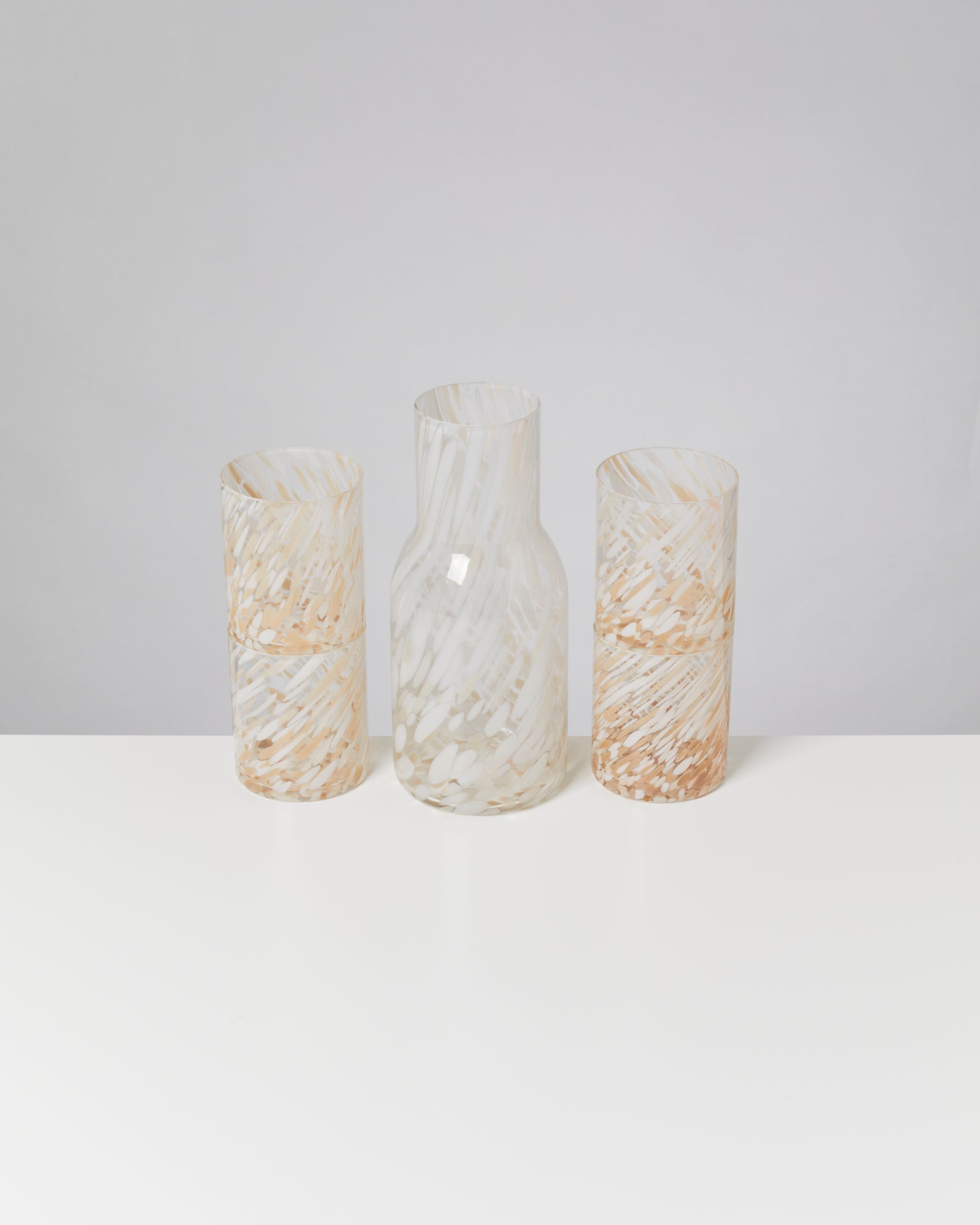 Joia Glas groß drops sand 5er-Set