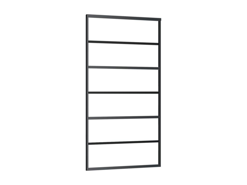 Puerta corredera con herrajes ESG vidrio y aluminio 102x205 cm