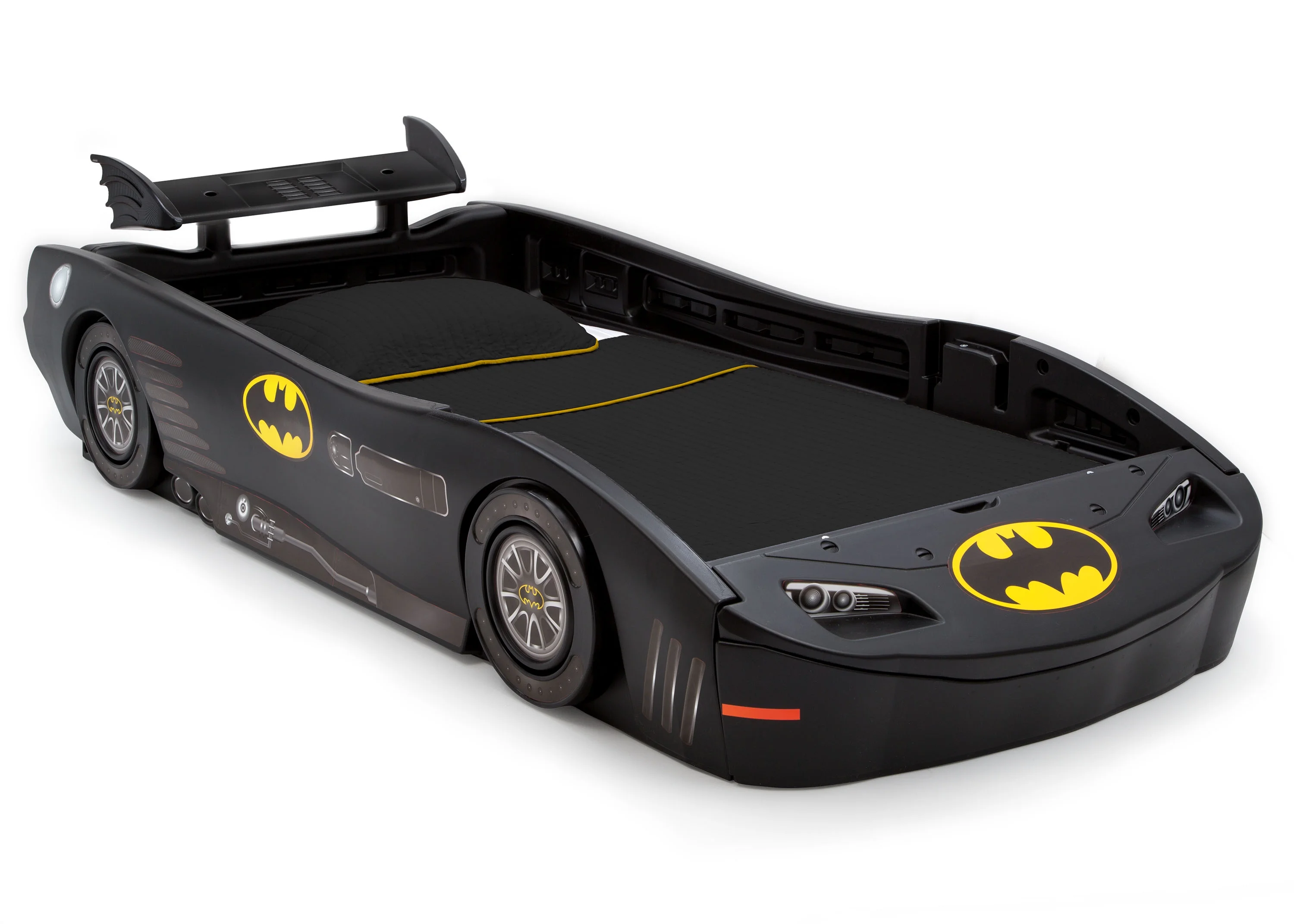 Delta Children DC Comics Batman Batmobile Car Plastic Twin Bed, Black - Image 3