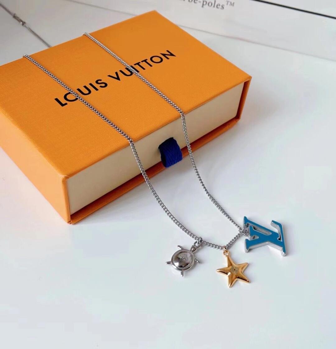 Louis Vuitton Blue LV Star Turtle Pendant Necklace - Original Replica Club