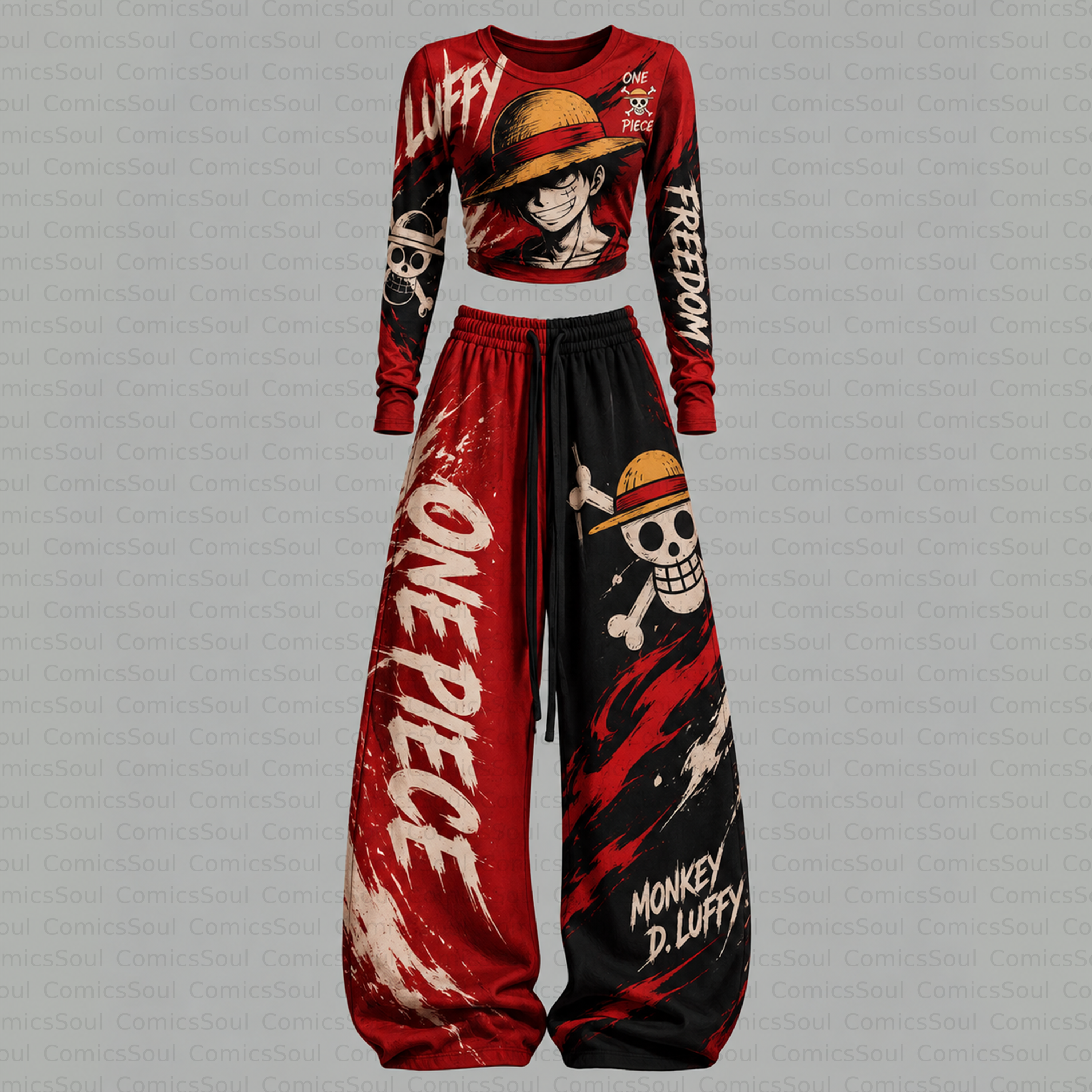 One Piece Long-Sleeve Top And Elastic Pants Set 3051033 TeeThreads Sustain the Scene with Custom Apparel