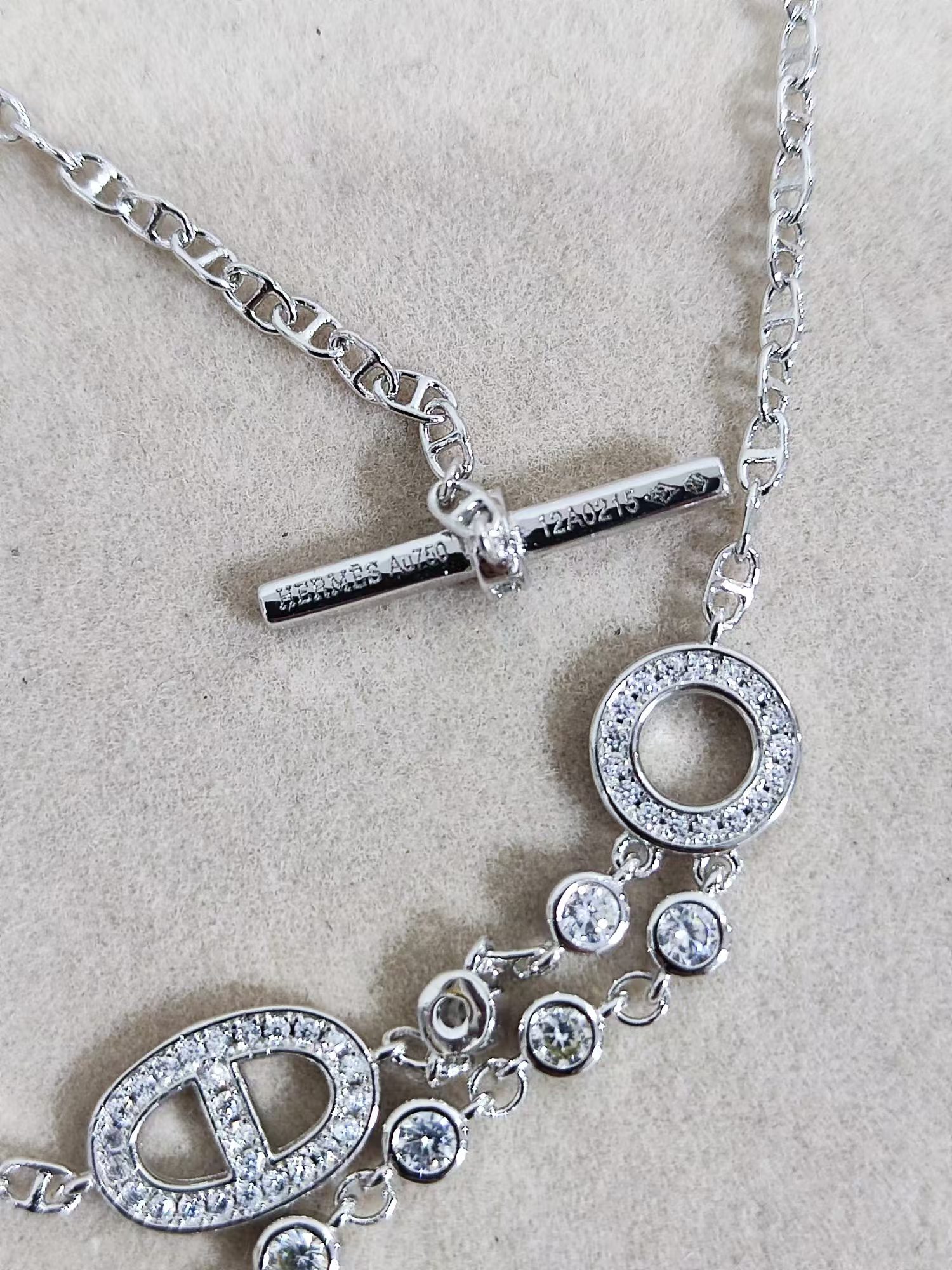 Hermes Pig Nose Teardrop Diamond Pendant Necklace - Original Replica Club