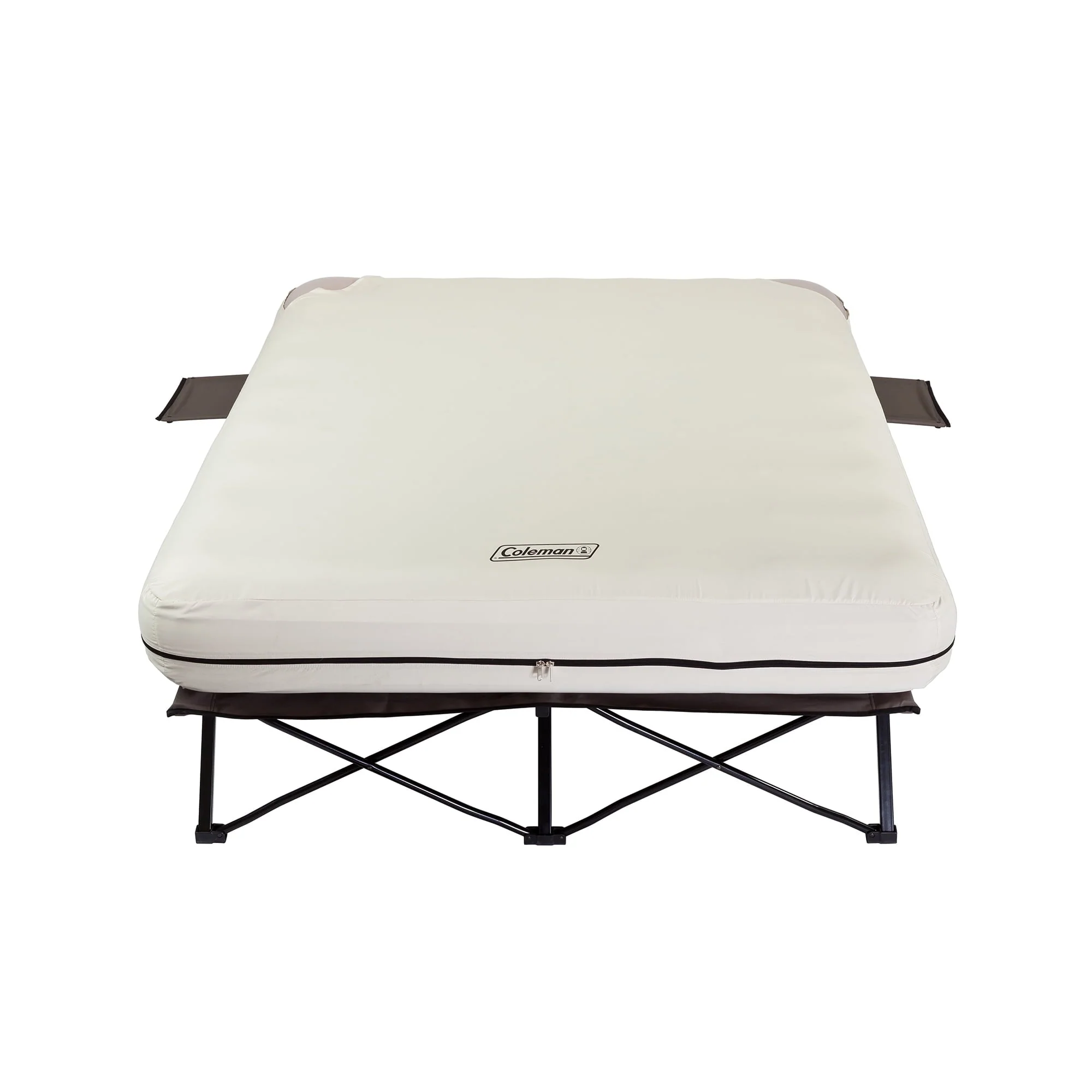 Coleman Cot and Thick Queen Air Mattress Combo Side Tables, Pump Included - Image 5