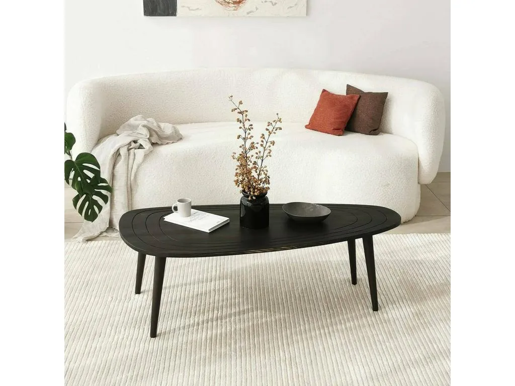 Mesa de café Lluesmamuebles Mesa de centro baja Revistero para sofá Estante de la sala de estar 115x50h38 cm Antracita