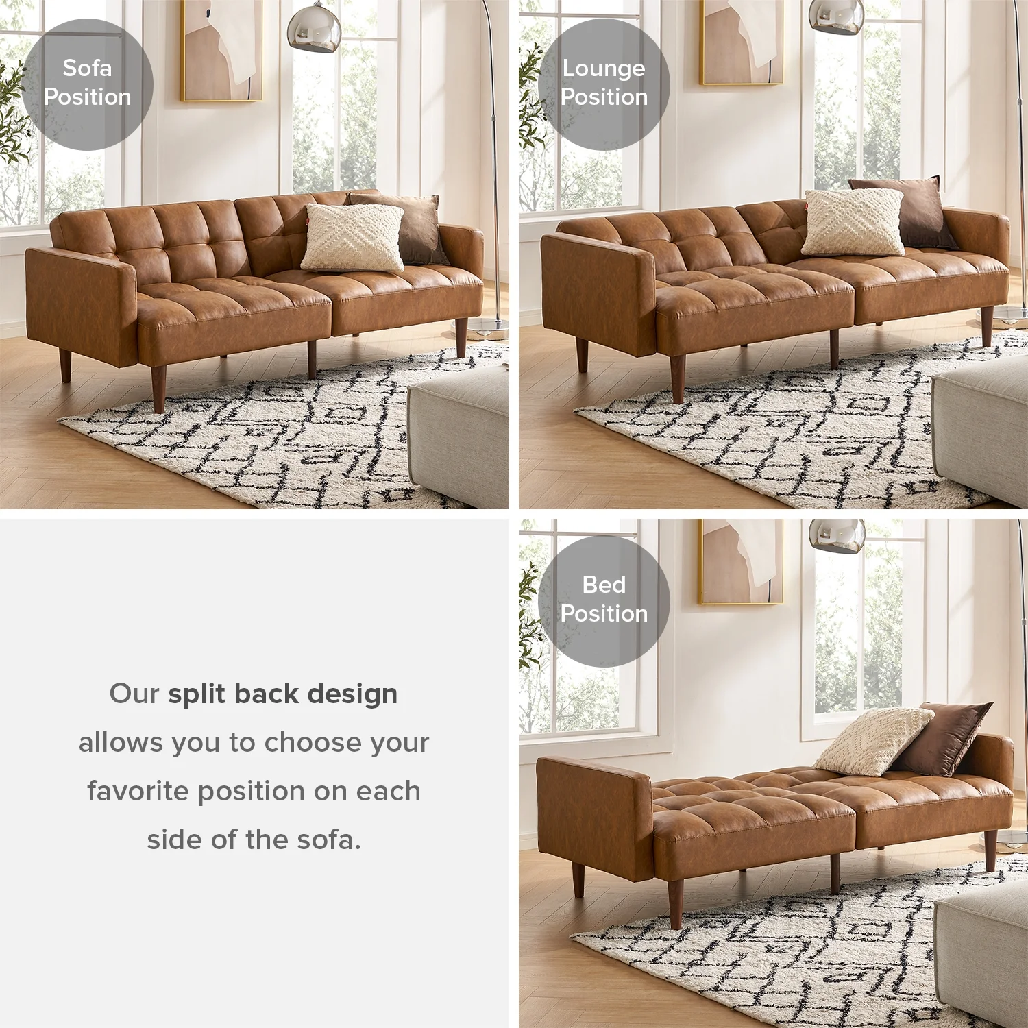 Mopio Aaron Futon Sofa Bed Old Rosa - Image 52