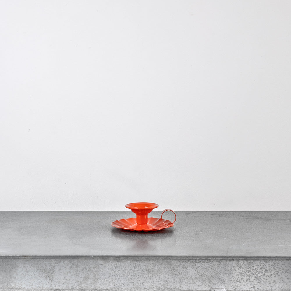 Bougeoir en aluminum - Orange