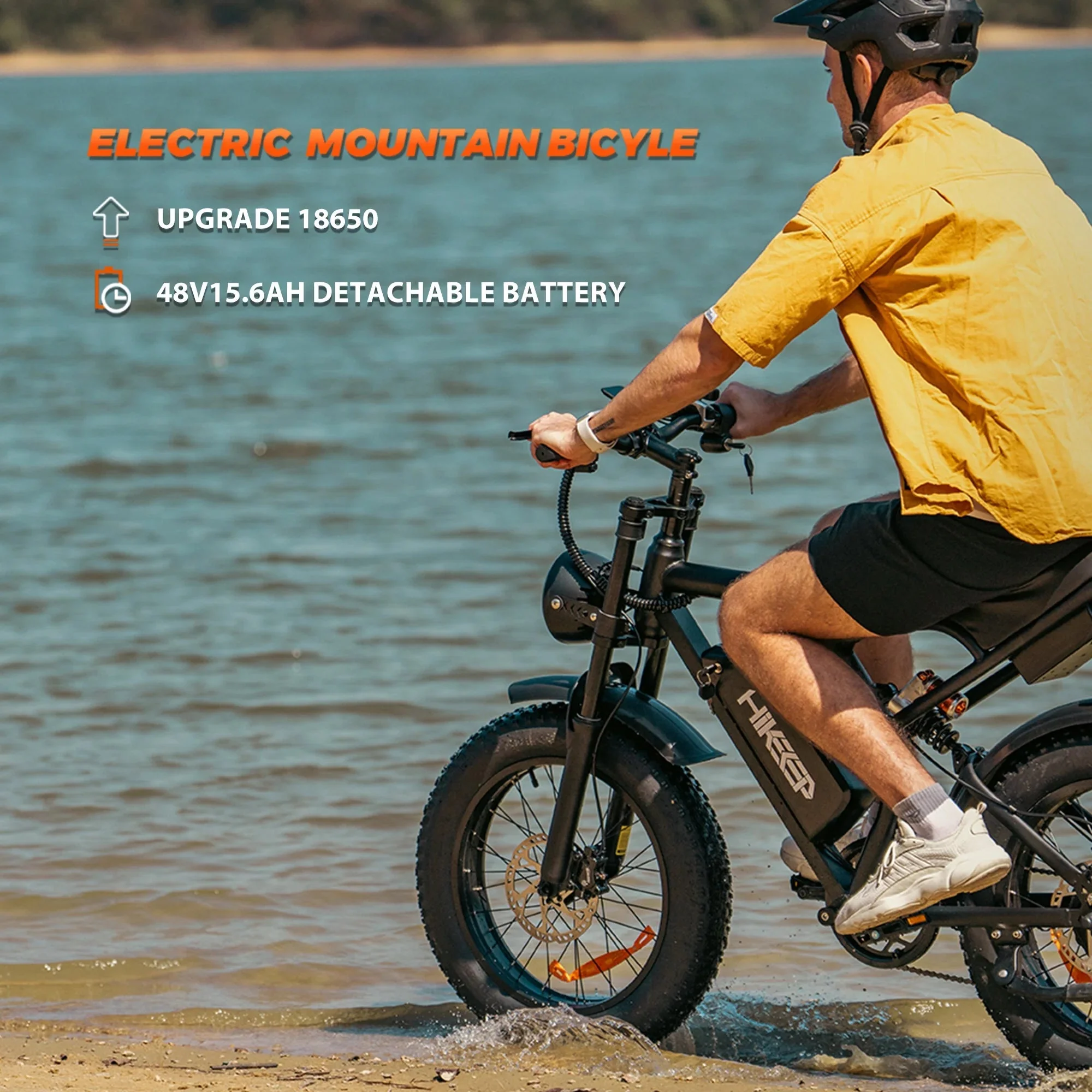HiKeep Adult Fat Tire Electric Bike, 20 inch, 1500W Peak, 48V 15Ah, Black - K6-L-1.0 - Image 6 HiKeep Adult Fat Tire Electric Bike, 20 inch, 1500W Peak, 48V 15Ah, Black - K6-L-1.0 - Image 6