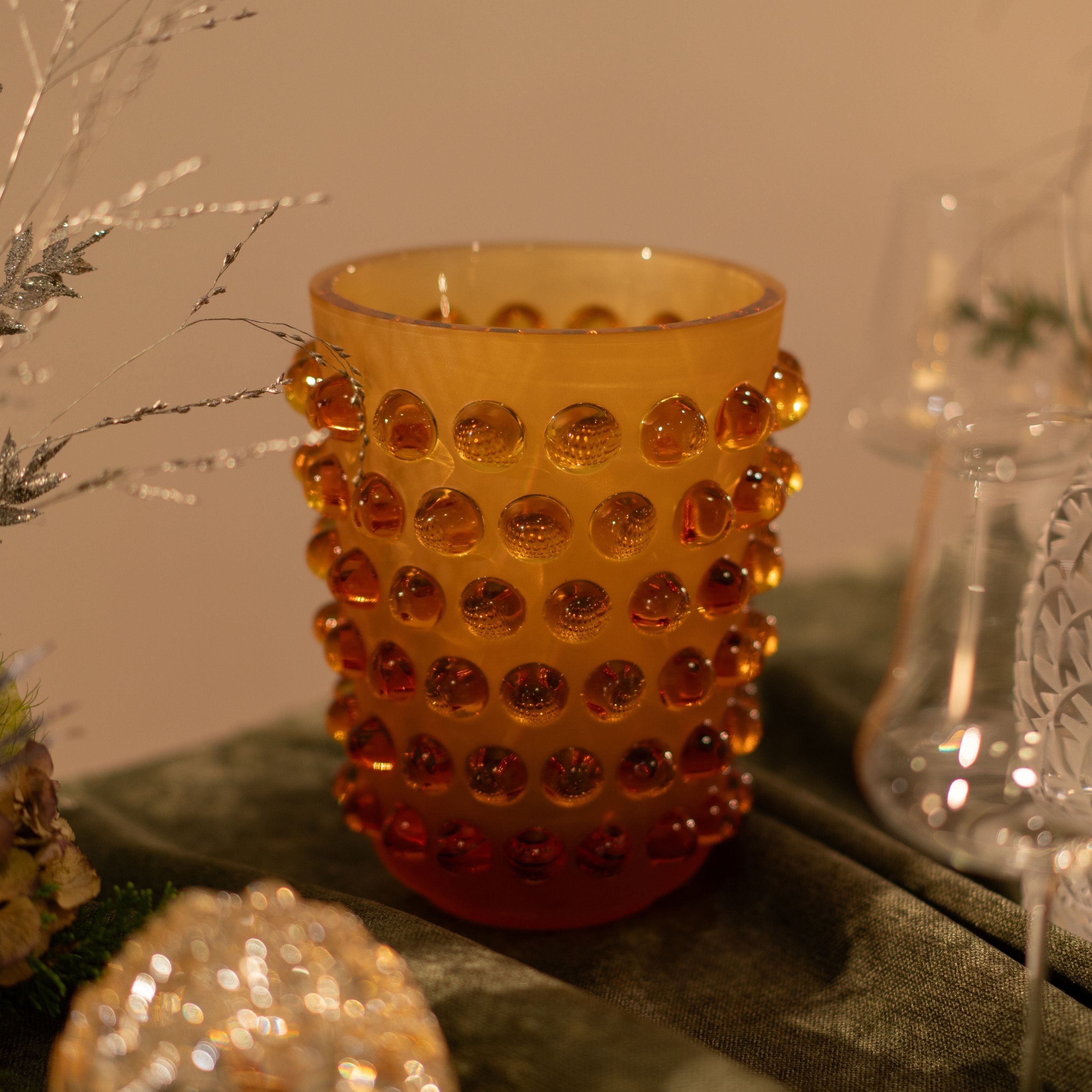 VASE MOSSI - CRISTAL AMBRE