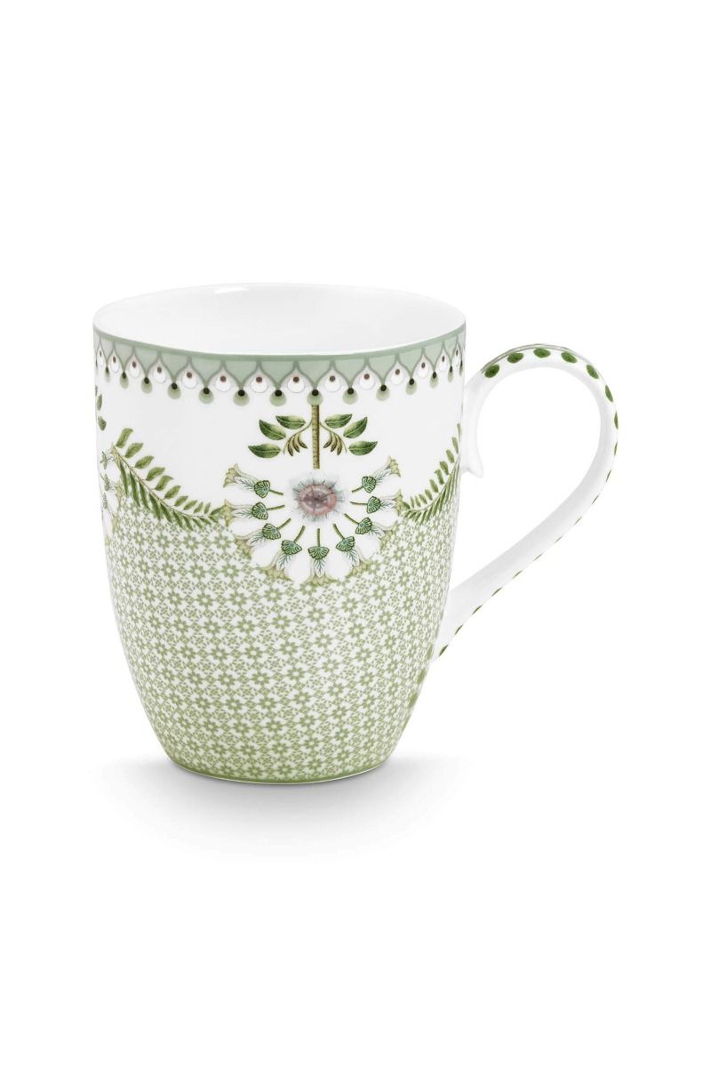 Mug Large Lily&Lotus Tiles Light Green