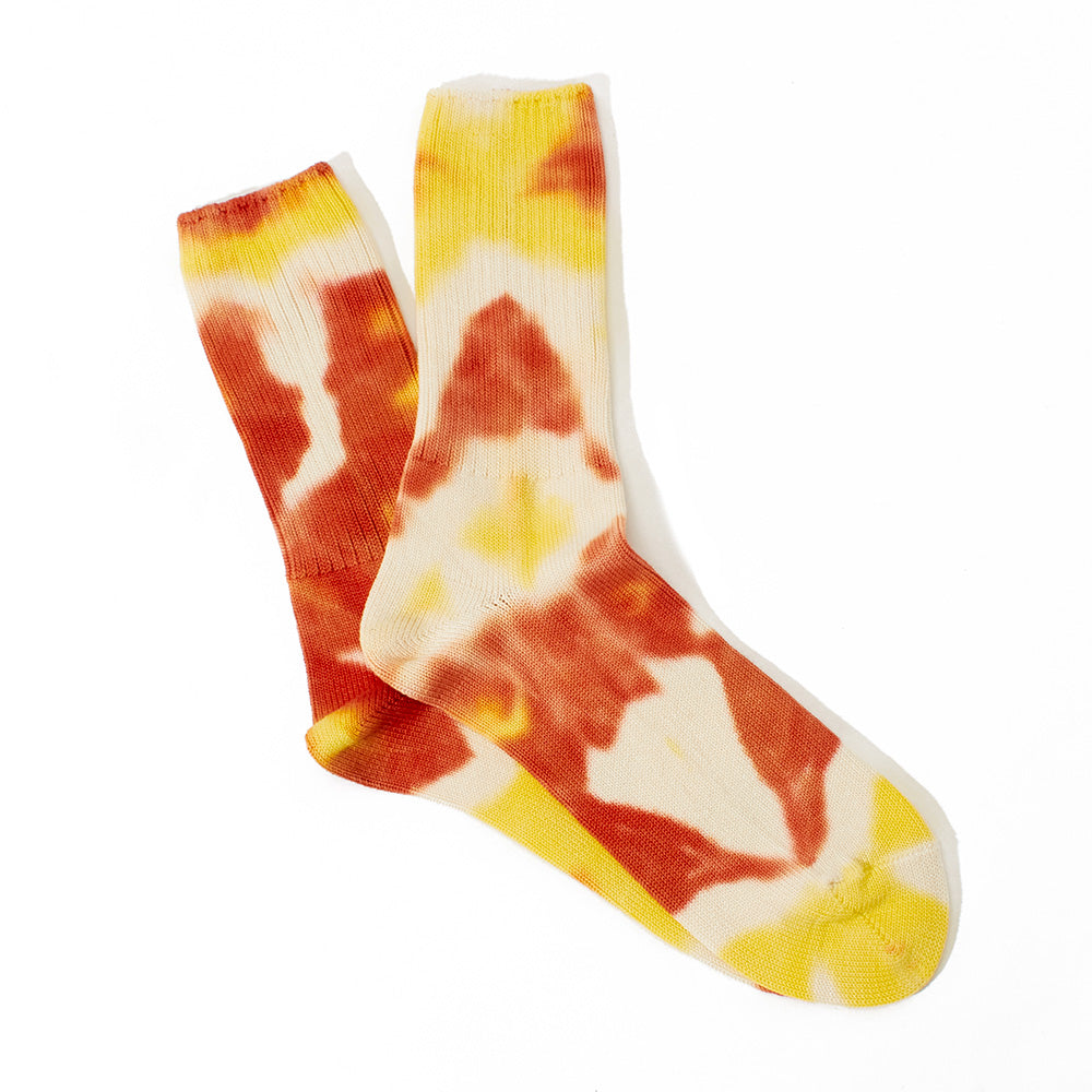 Anonymous ISM - Chaussettes Tie & Dye - Orange 25