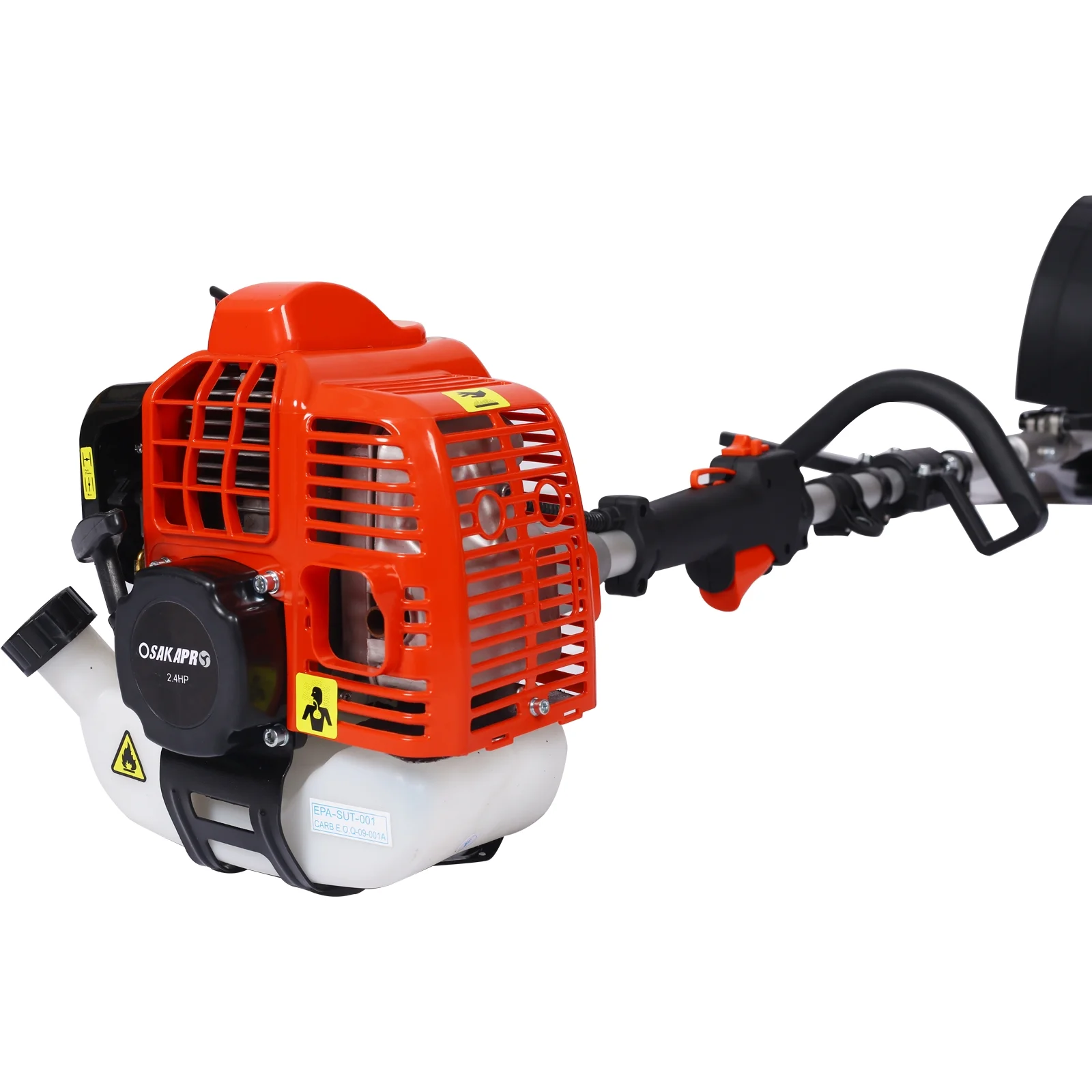 Power Snow Sweeper Brush Machine, 52cc Gasoline Walk-Behind Power Broom for Artificial Lawn Dirt Debris, 24" X 9" Brush, EPA Approved - Image 5