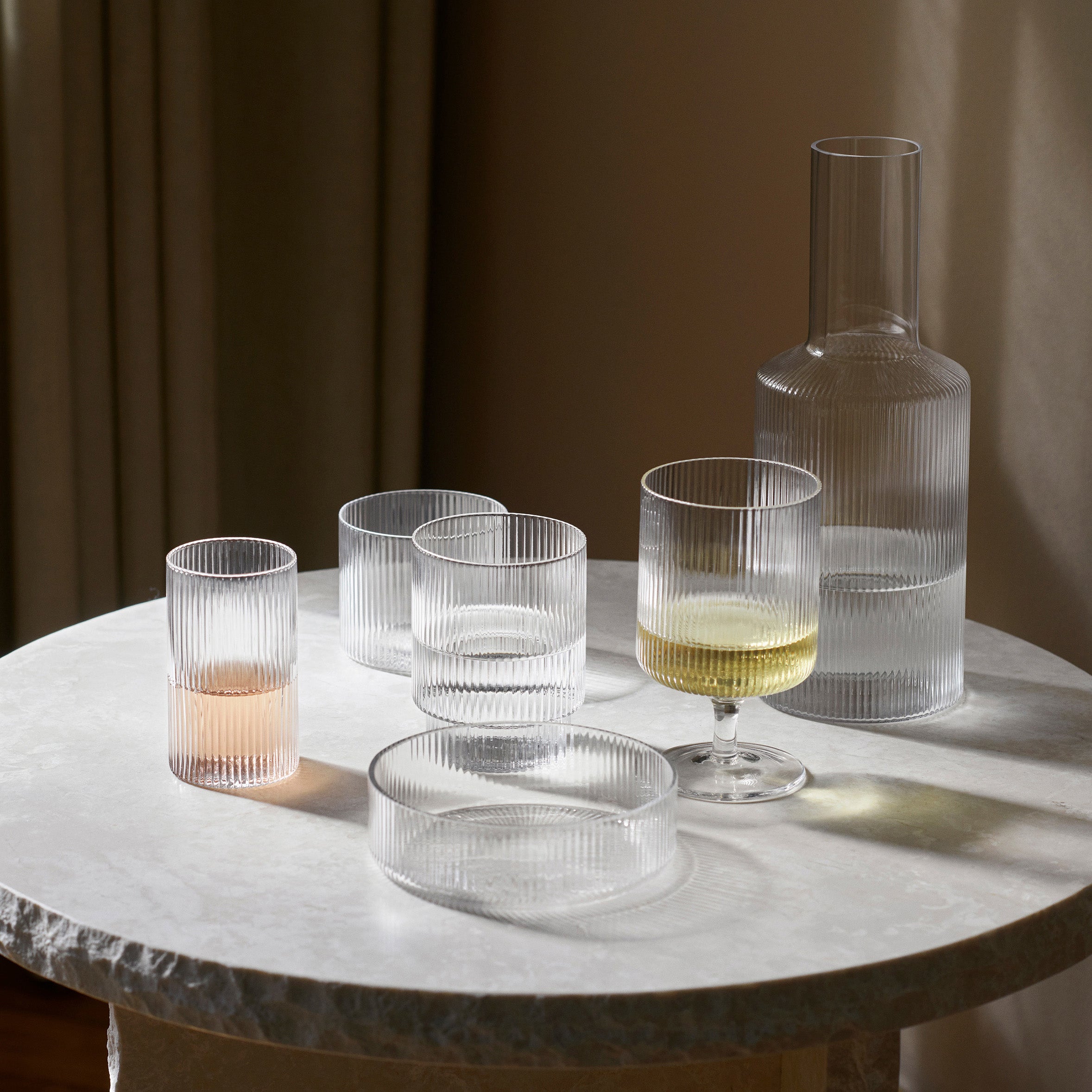 Ferm Living Ripple Schaaltjes 4 st. - Clear