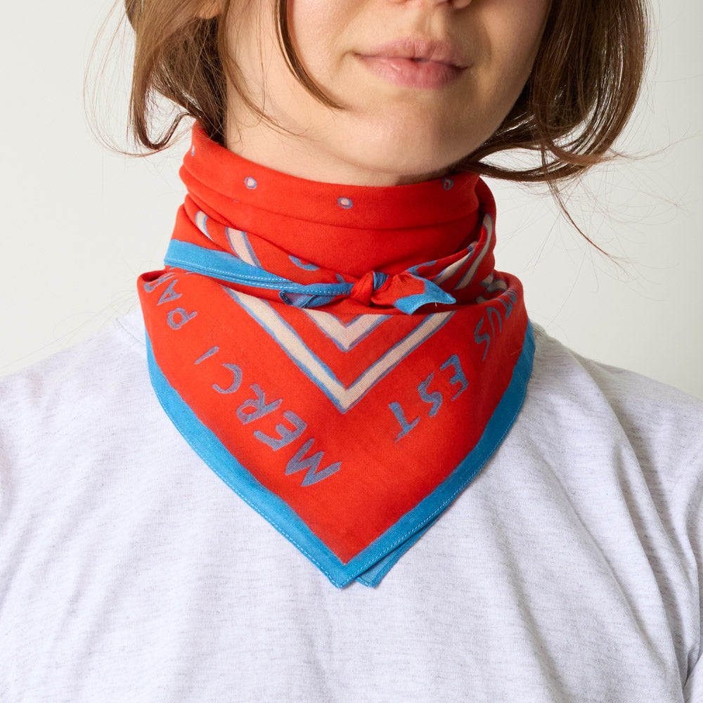 Merci - Bandana Ars Vivendi Virtus Est - Rouge & Bleu