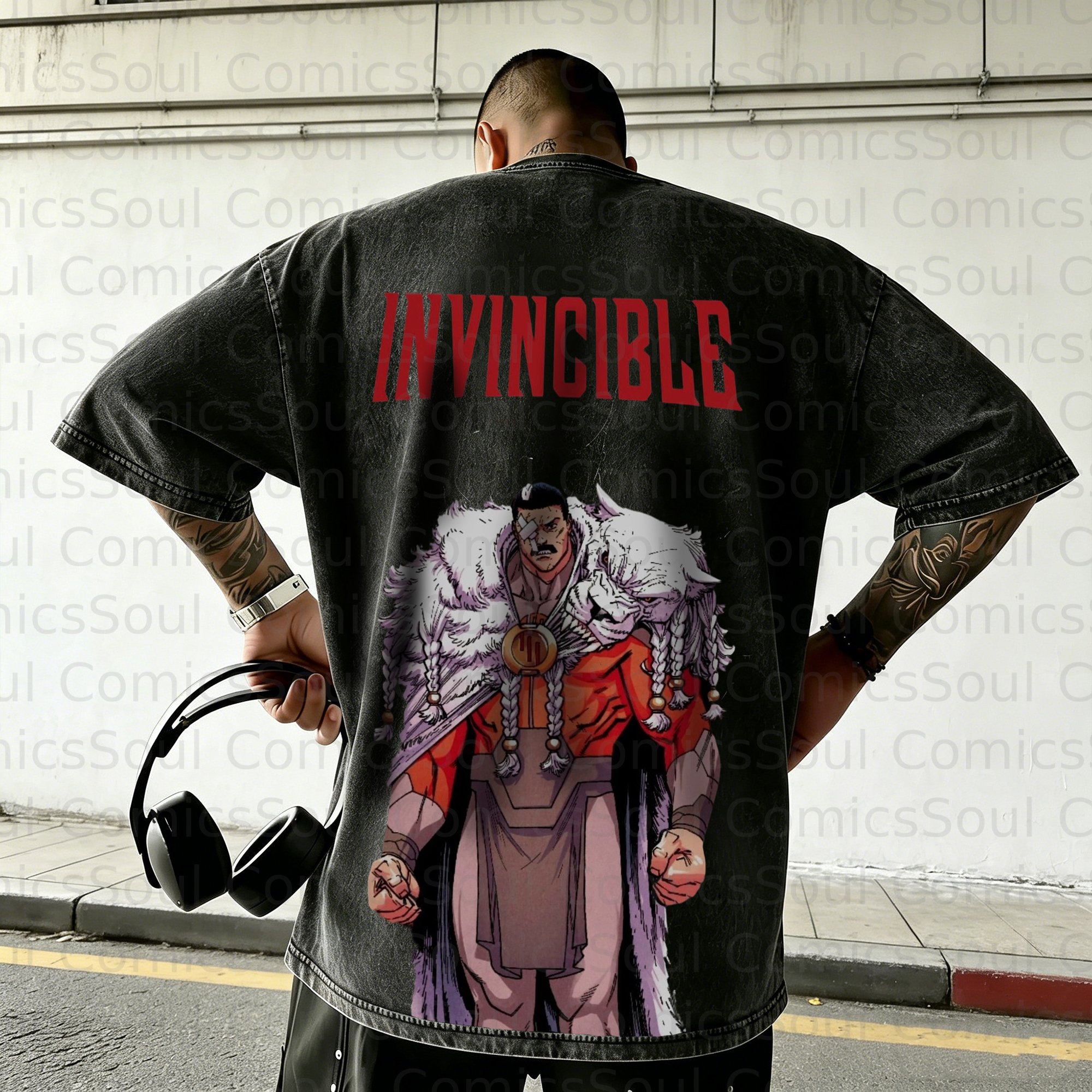 Unisex Anime Inspired Vintage Washed T-Shirt