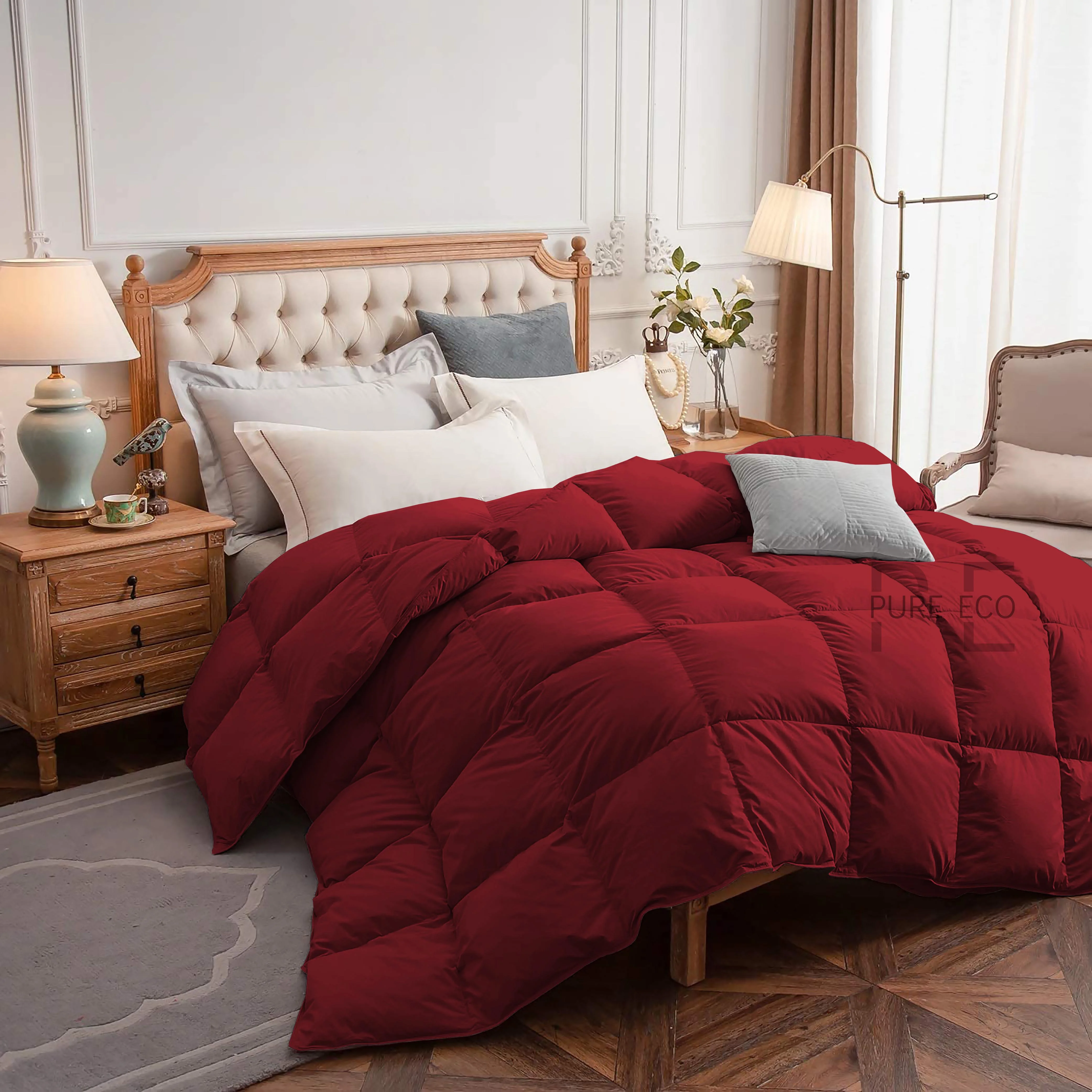 Ayanshi Hotel Bedding Comforter Twin Size, Duvet Insert, Quilted Comforter with Corner Tabs, All Season Lightweight Quilt, Down Alternative Hotel Comforter Twin Size 68X90 Baby Pink - Image 76