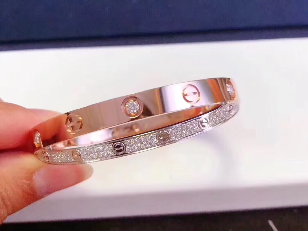 Cartier Cross Mixed Metal Color LOVE Bracelet Bangle - Original Replica Club