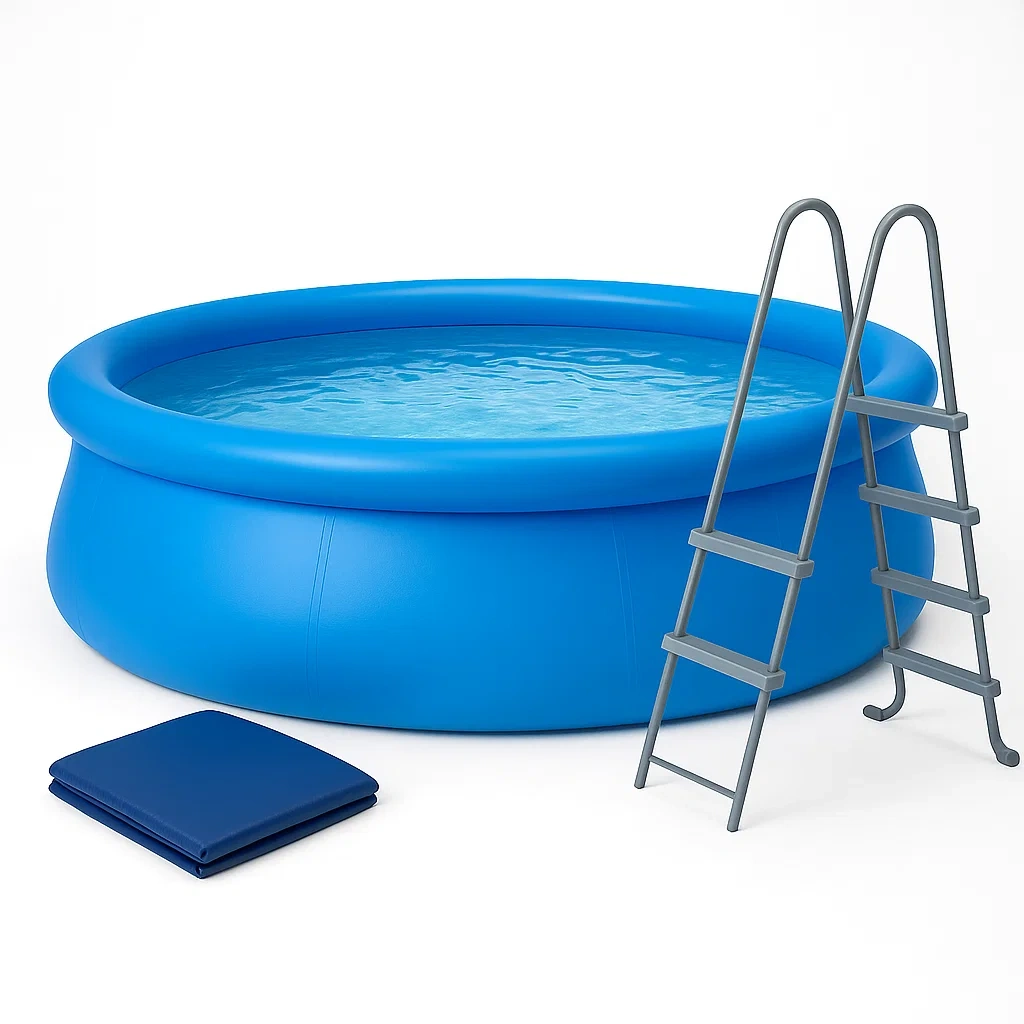Piscina desmontable redonda con depuradora azul 360x76 cm dqSLWIJw14Xw