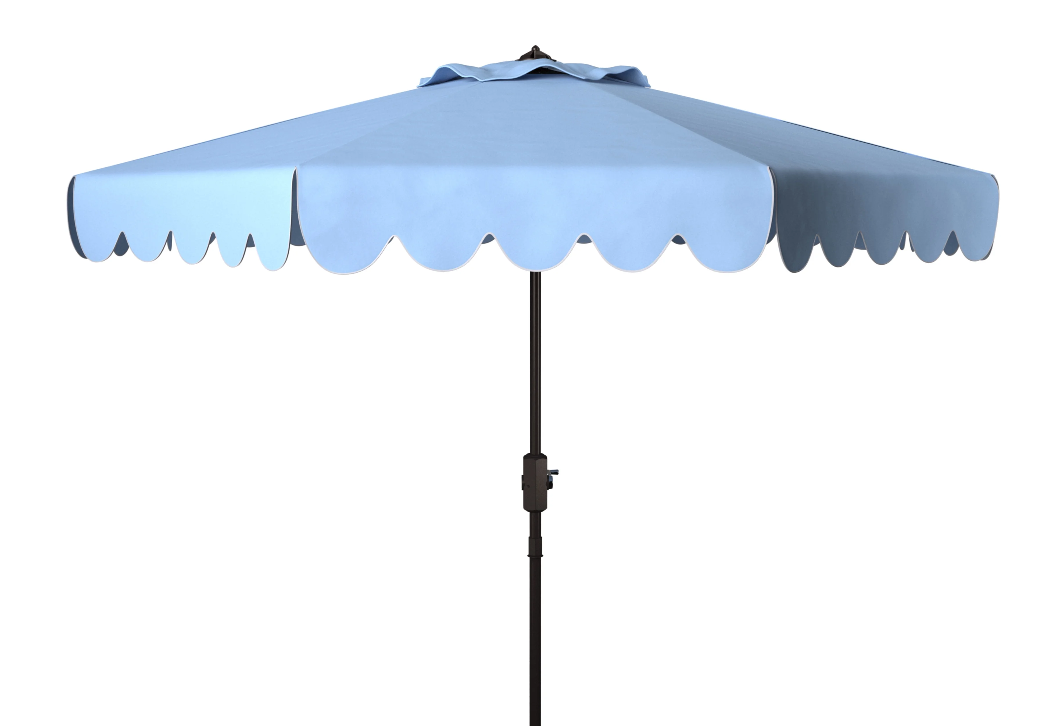 Safavieh Venice 9' Market Crank Tilt Patio Umbrella, Navy/White - Image 32