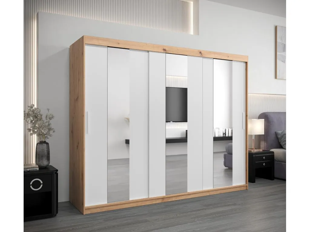 Armario Luxmbls de puertas correderas 200/250/62 3 puertas (artisan/blanco) 13400TSAA