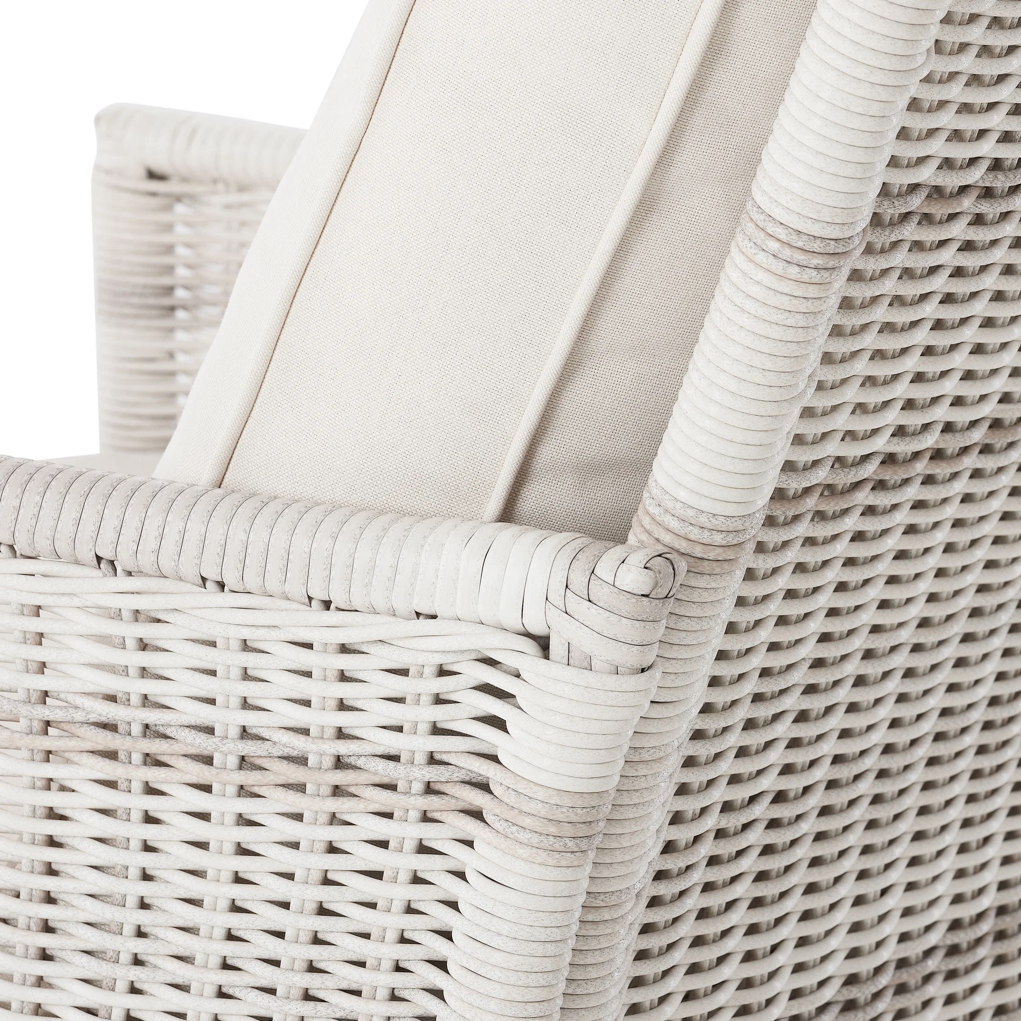Better Homes & Gardens Paige Outdoor Wicker Stationary Lounge Chairs, Set of 2, White - Image 7