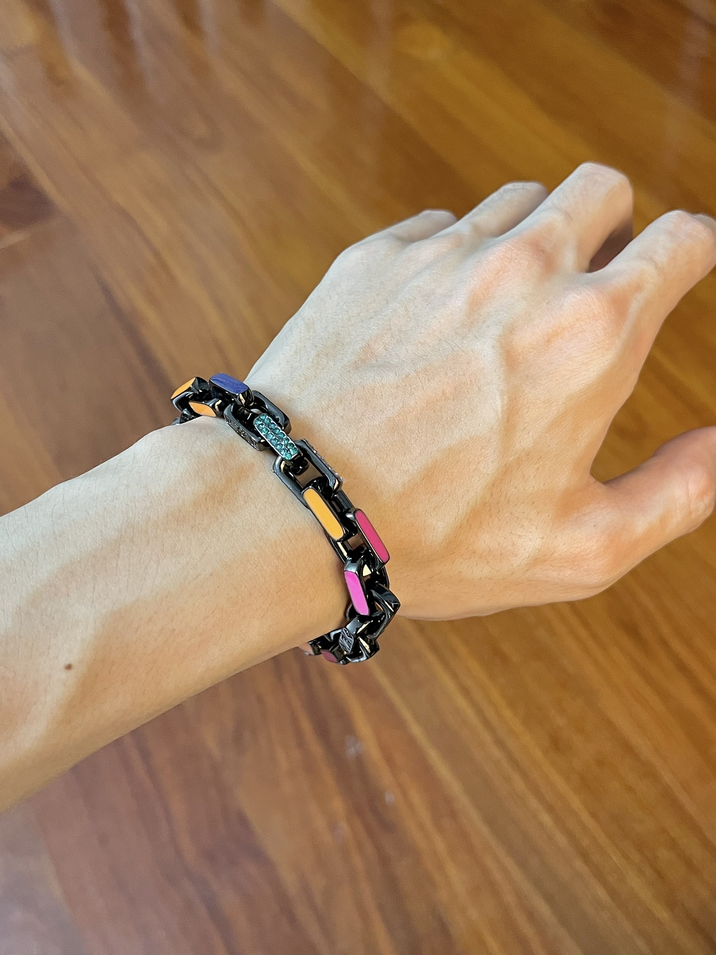 Louis Vuitton Black Gold Monogram Bracelet - Original Replica Club