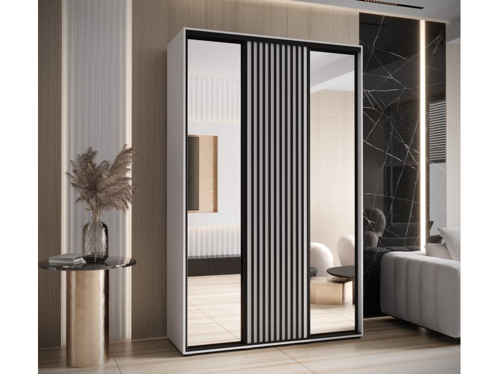ARMARIO SAPPORO 2 DE PUERTAS CORREDERAS 205,2/150/60 3 puertas (blanco/blanco)
