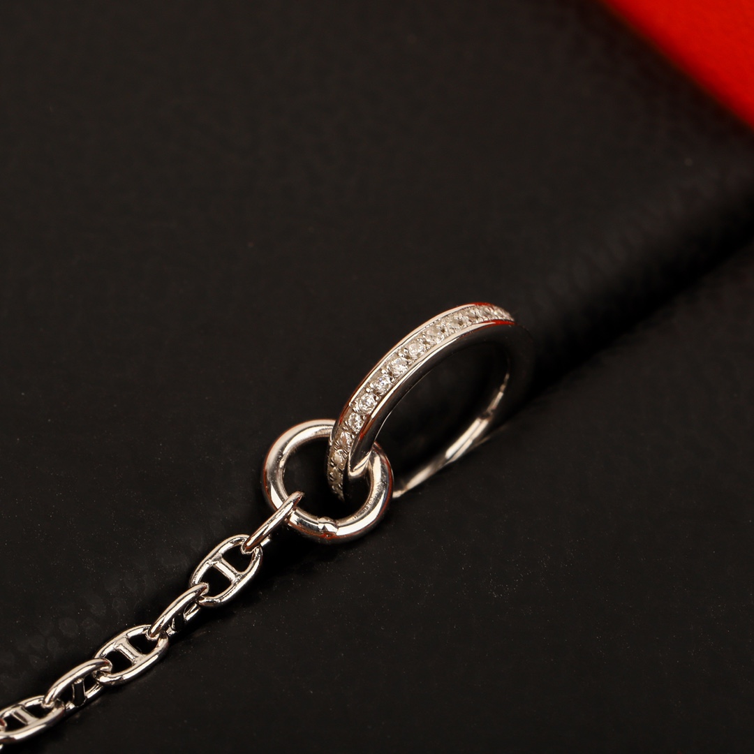 Hermes OT Clasp Two Layers Pig Nose Silver Bracelet - Original Replica Club