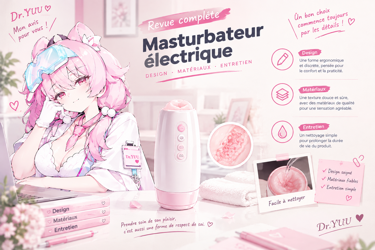 Elektrischer Masturbator beim Design- und Pflegecheck