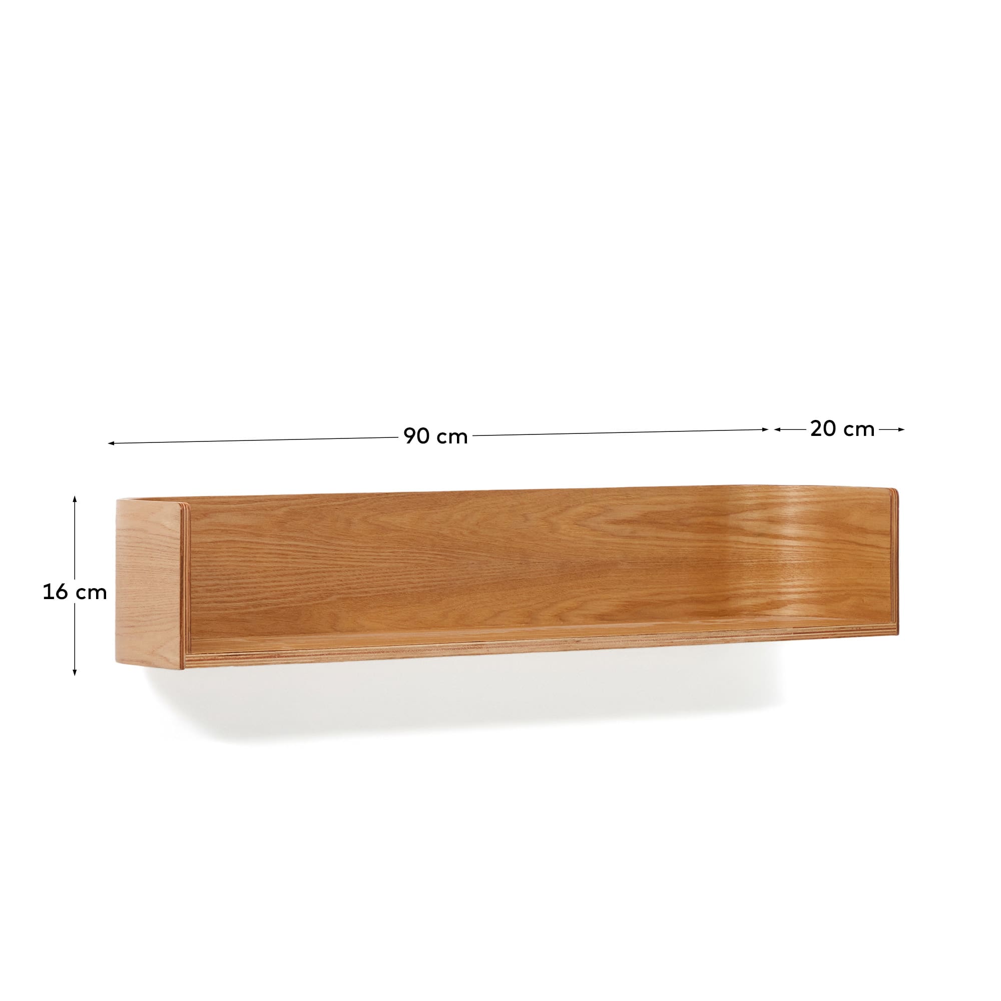 Kave Home - Octavia-plank van essen multiplex FSC Mix Credit, 90 x 20