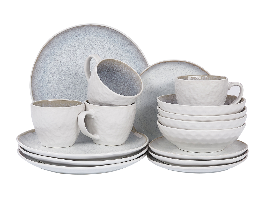 Vajilla de 16 piezas SESAME Gres Gris claro