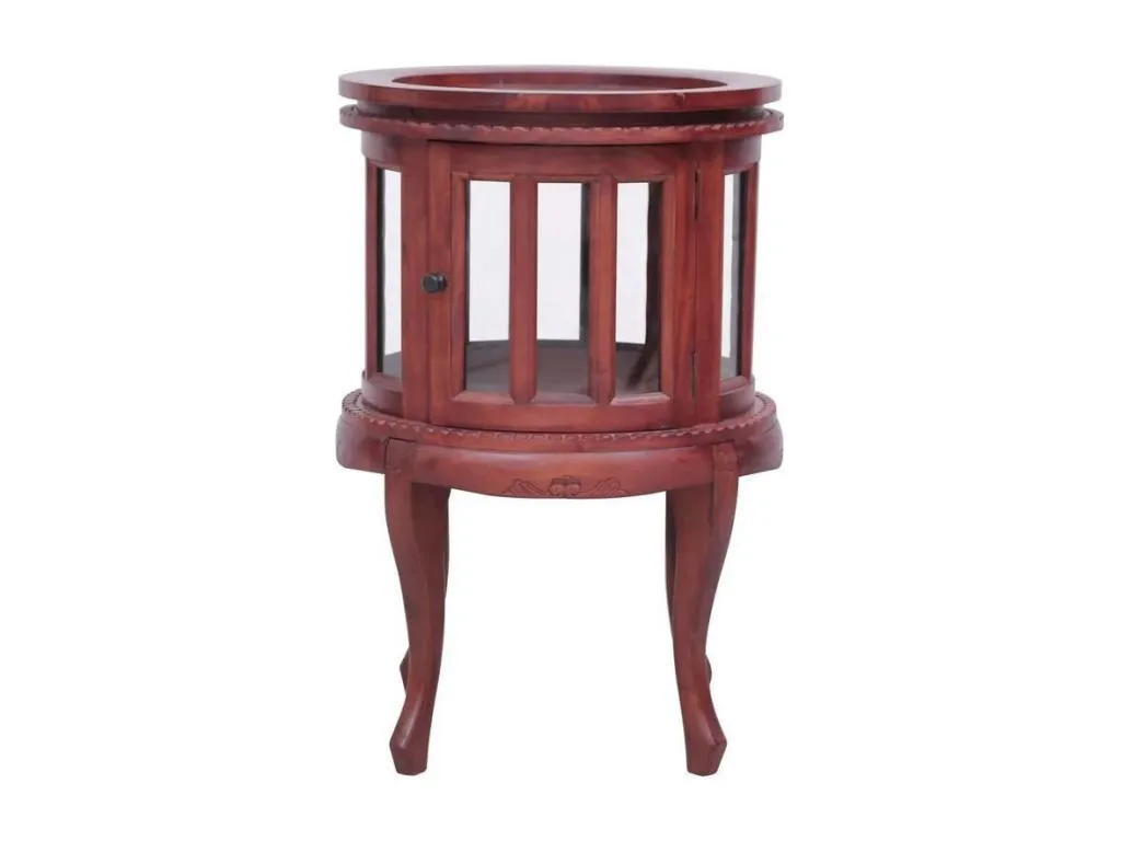 Armario vitrina de Hogarsens maciza de caoba marrón 50x50x76 cm