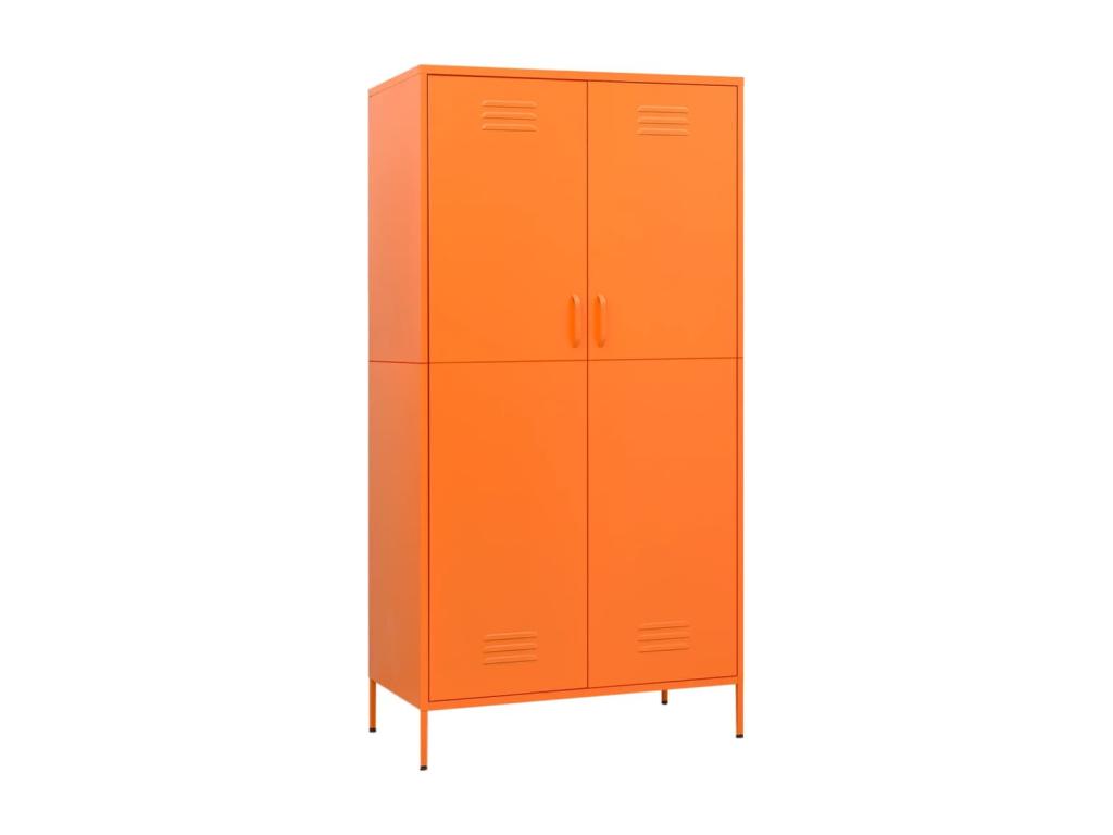 Armario Naranja 90x50x180 cm Acero