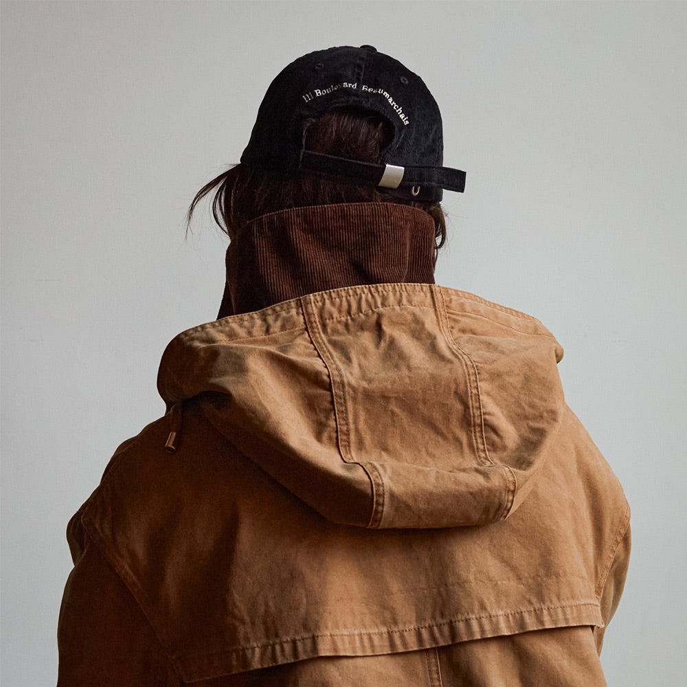 Casquette unisexe brodée Non Merci - Velours Noir