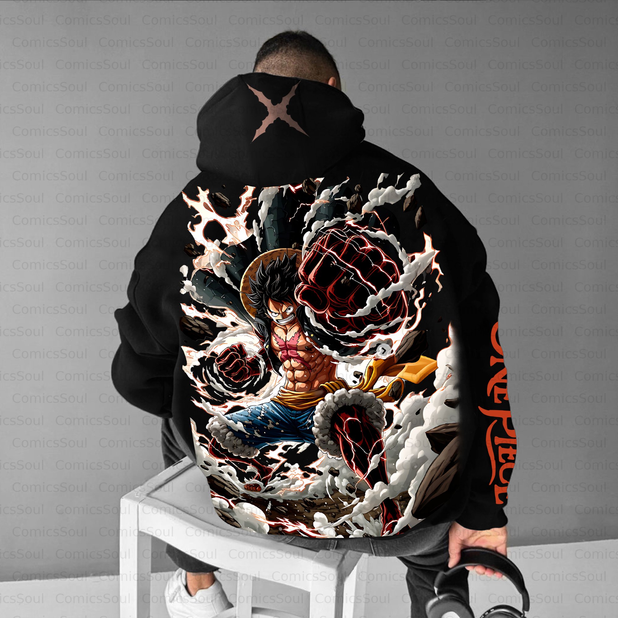 Unisex Anime Inspired Vintage Plush Hoodie
