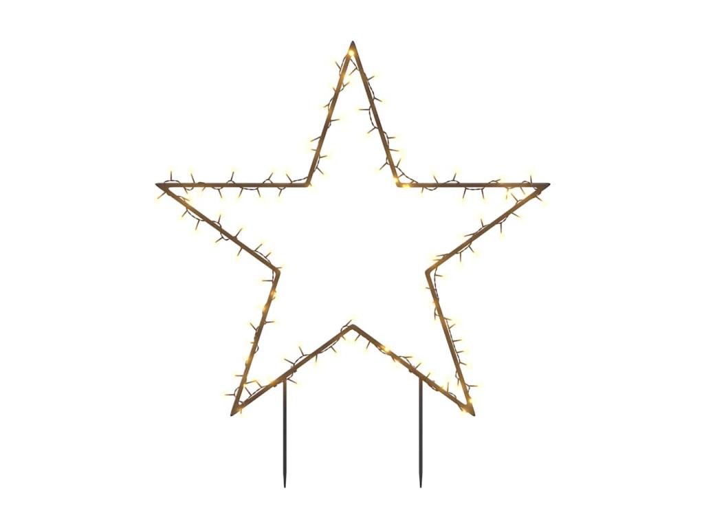 Estrella de luz decorativa Navidad con estacas 115 LED 85 cm